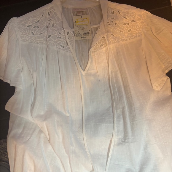 Brand New Knox Rose cotton lace peasant style top - Picture 1 of 3